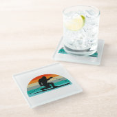 ビッグフットテレマークスキーレインボー ガラスコースター (アングル)