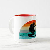 ビッグフットテレマークスキーレインボー ツートーンマグカップ (正面左)