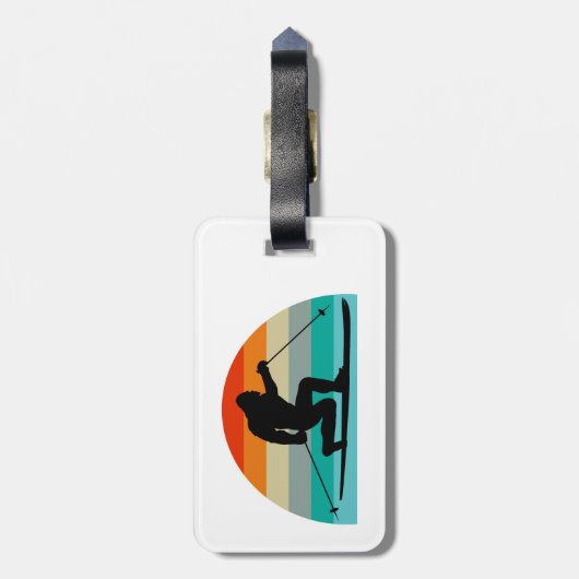 ビッグフットテレマークスキーレインボー ラゲッジタグ (裏面縦)