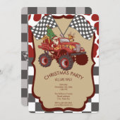 ビッグフットトラックのクリスマス 招待状 (正面/裏面)