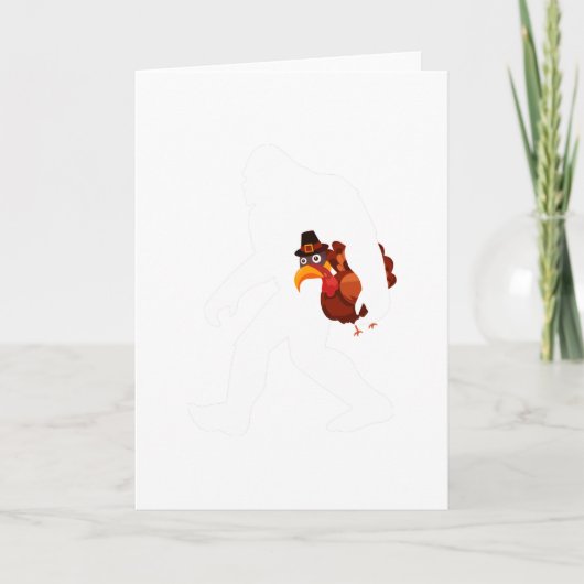 ビッグフットトルコのおもしろいな感謝祭日 カード (正面)