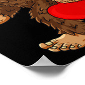 ビッグフットハートバレンタインデー男の子ガールズキッズサスク ポスター (角)