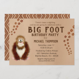 ビッグフットバースデーパーティ招待状 招待状