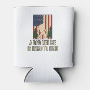 ビッグフットパパ ビンテージアメリカ国旗Tシャツデザイン1 缶クーラー
