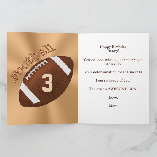 ビッグフットボールパーソナライズされた誕生日カードあなたのテキスト カード (内部)