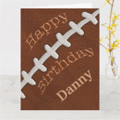 ビッグフットボールパーソナライズされた誕生日カードあなたのテキスト カード (黄色い花)