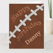 ビッグフットボールパーソナライズされた誕生日カードあなたのテキスト カード (正面)