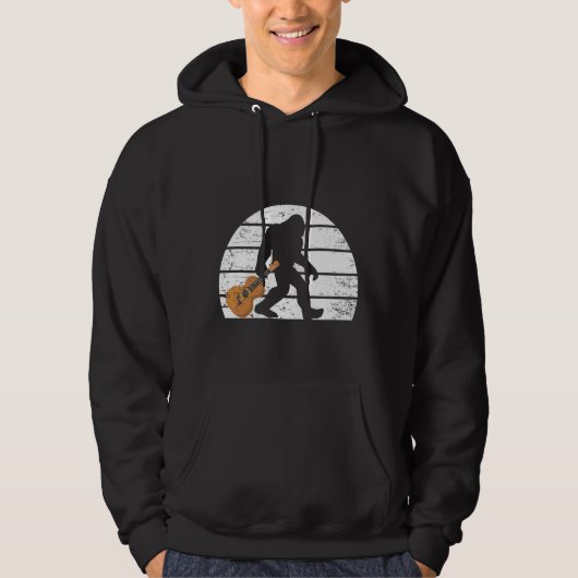 ビッグフットミュージシャンサスカッチアコースティックギタープレーヤー パーカ (正面)