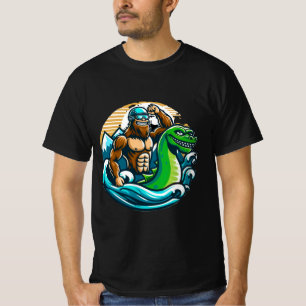 ビッグフットライディングネッシー Tシャツ
