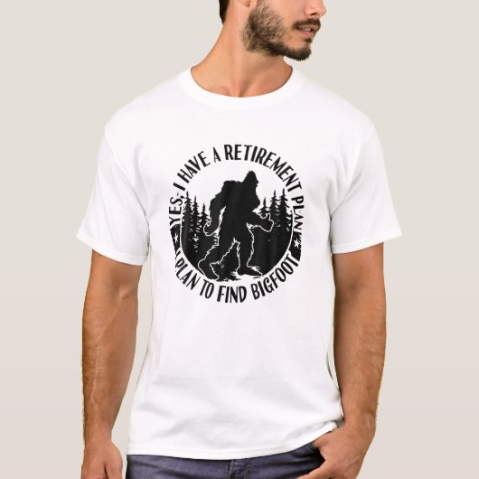 ビッグフットリタイアメントプランことわざおもしろいサスカッチシル Tシャツ (正面)