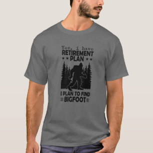 ビッグフットリタイアメントプランことわざおもしろいサスカッチシル Tシャツ