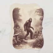 ビッグフットヴィンテージイラストレーションフォーカルフラットカード (正面/裏面)