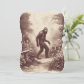 ビッグフットヴィンテージイラストレーションフォーカルフラットカード (スタンド正面)