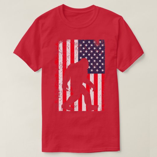 ビッグフットヴィンテージ米国国旗 Tシャツ (デザイン正面)