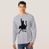 ビッグフット乗りダチョウ Tシャツ (正面フル)