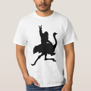 ビッグフット乗りダチョウ Tシャツ