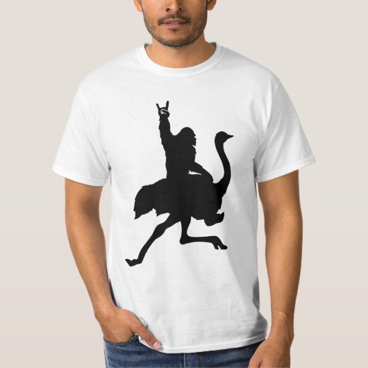 ビッグフット乗りダチョウ Tシャツ (正面)