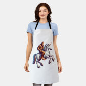 ビッグフット乗りユニコーン エプロン (着用した状態)