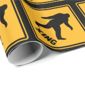 ビッグフット交差シンボルや象徴パターン ラッピングペーパー (ロールコーナー)