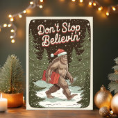 ビッグフット信じなストップいサスカッチクリスマス シーズンカード