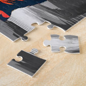 ビッグフット信者カラフルサスカッチ動機 ジグソーパズル (側面)