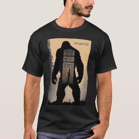 ビッグフット危険度計オレゴンPCTシャツ Tシャツ (正面)