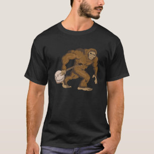 ビッグフット及びバンジョー-サスカッチのシルエットのレトロBlueg Tシャツ