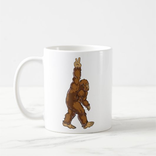 ビッグフット和平標識 コーヒーマグカップ (左)