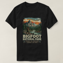 ビッグフット国立公園アウトドアハイキングアドベンチャー Tシャツ