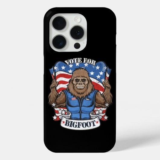 ビッグフット大統領 アメリカ国旗 選挙2024 投票 Case-Mate iPhoneケース (裏面)