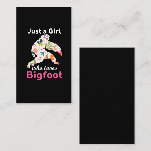 ビッグフット女の子サスカッチ恋人イェティファン 名刺 (正面/裏面)