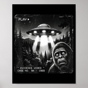 ビッグフット宇宙人UFOヴィンテージ証拠写真 ポスター