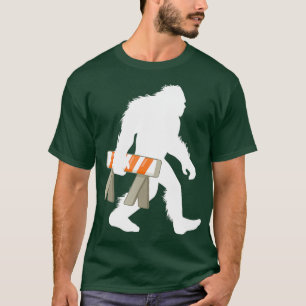 ビッグフット安全ロードブロックサスカッチ建築 Tシャツ