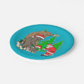 ビッグフット家族およびサンタ ペーパープレート (アングル)