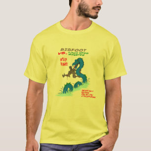 ビッグフット対ネス湖モンスター Tシャツ