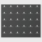 ビッグフット心拍ユーモアおもしろいサスカッチファン ラッピングペーパー (フラット)