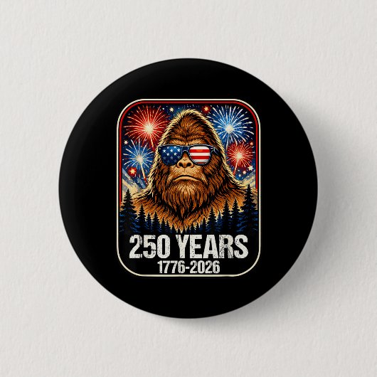 ビッグフット愛国者250周年 1776-2026 250周年記念 缶バッジ (正面)