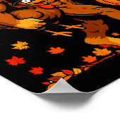 ビッグフット感謝祭の面白いサスキーユの感謝祭 ポスター (角)