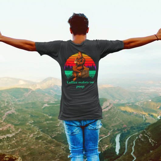 ビッグフット朝のコーヒーメイクウンチ おもしろい Tシャツ