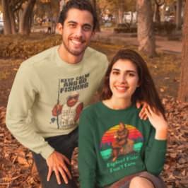 ビッグフット朝コーヒービッグフットの髪は気にない スウェットシャツ