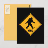 ビッグフット横断標識 ポストカード (正面/裏面)