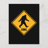 ビッグフット横断標識 ポストカード (正面)