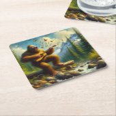 ビッグフット歌 スクエアペーパーコースター (アングル)