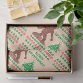 ビッグフット歩くおもしろいクリスマスホリデープリント 薄葉紙 (ギフト)