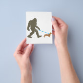 ビッグフット歩くダックスシュントサスカッチドキシードッグギフト チラシ (手)