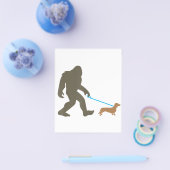 ビッグフット歩くダックスシュントサスカッチドキシードッグギフト チラシ (シングル)