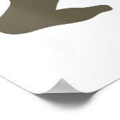 ビッグフット歩くダックスシュントサスカッチドキシードッグギフト ポスター (角)