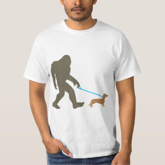 ビッグフット歩くダックスフントサスカッチドキシードッグギフト Tシャツ