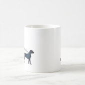 ビッグフット歩くブルーティックがリーシュに乗る コーヒーマグカップ (中央)