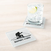 ビッグフット気にテレマークスキー ガラスコースター (アングル)